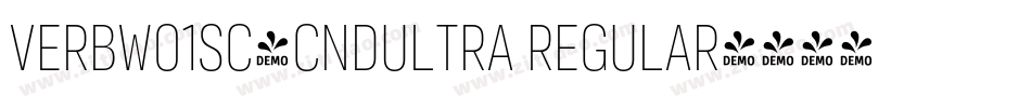 VerbW01SC-CndUltra Regular字体转换